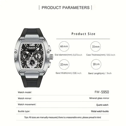 Mark Farewell Luxury Multifunctional Sports Chronograph Watch