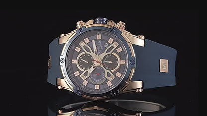 EWARD Men's Sport Silicon Bracelet Watch Chronograph